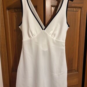 NWT Ego Womens Cocktail Graduation Party Drape Back White Mini Dress Size 2